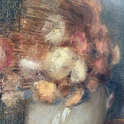 19th Century Oil Painting Floral Still Life "Flower Pot" Medium Art Holland Art Shop