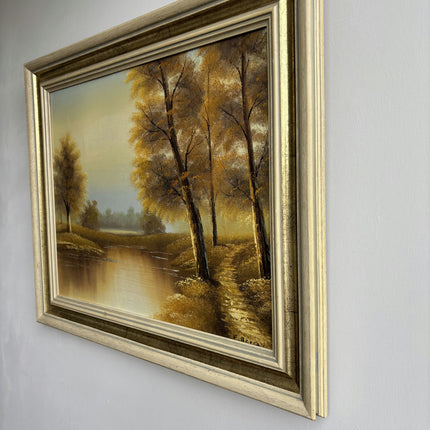 Expressive Landscape Oil Painting "Autumn Trees" Refined Artwork Holland Art Shop