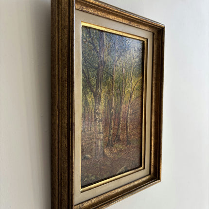 Refined Landscape Oil Painting "Birch Trunks" Detailed French  Art Holland Art Shop