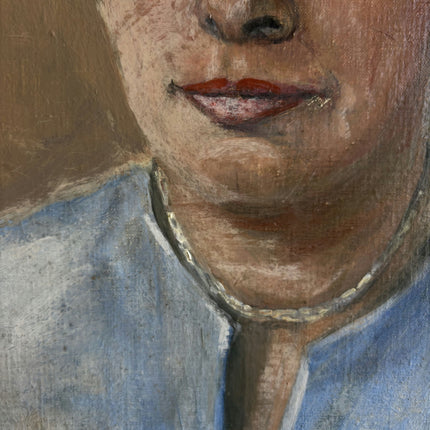 Rustic Portrait Oil Painting "Seated Woman" Refined Small Art Holland Art Shop