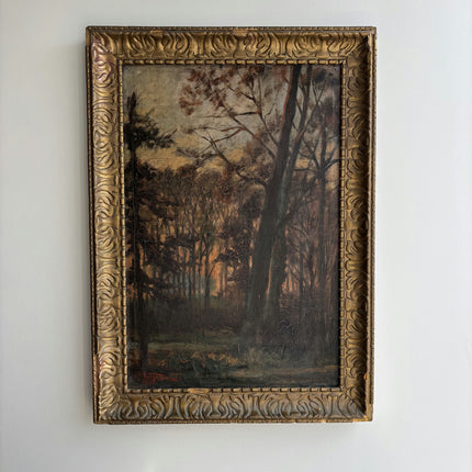 1928 Landscape Oil Painting "Tall Tree" Art Holland Art Shop