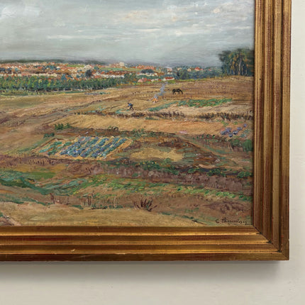 Detailed Landscape Oil Painting "Wheat Field" Handcrafted Artwork Holland Art Shop
