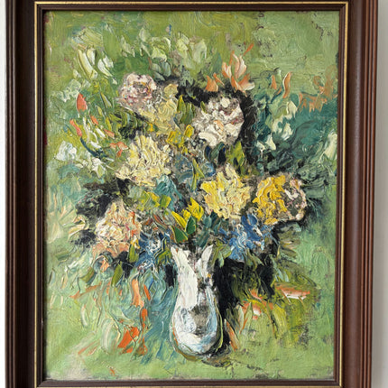 Original Flowery Still Life Oil Painting "Floral Bouquet" Authentic Art Holland Art Shop