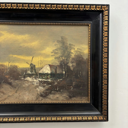 Refined Landscape Oil Painting "Windmill Cottage" Traditional Art Holland Art Shop