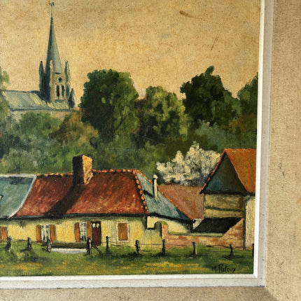 Rustic Landscape Oil Painting "Red Roof House" Refined Art Holland Art Shop