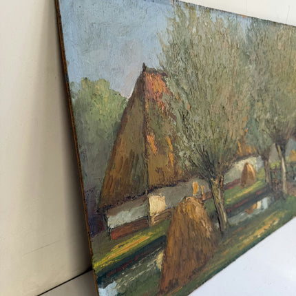 Elegant Landscape Oil Painting "Haystack Group" Refined Artwork Holland Art Shop