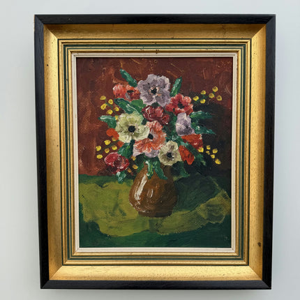 Classic Floral Still Life Oil Painting "Flower Vase" Detailed Small Art Holland Art Shop