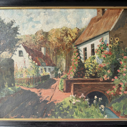 Refined Oil Painting Landscape "Flowering Cottage" Fine Medium Art Holland Art Shop