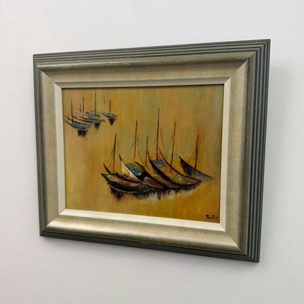 Traditional Seascape Oil Painting "Painted Panel" Handcrafted Artwork Holland Art Shop