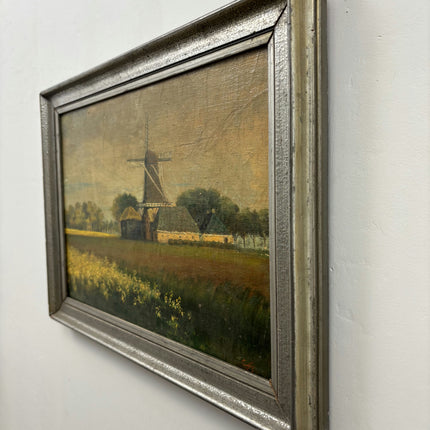 Original Landscape Oil Painting "Thatched Windmill" Timeless Dutch  Art Holland Art Shop
