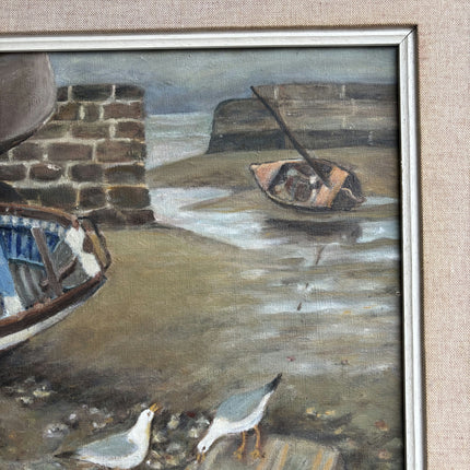 Timeless Harbor Scene Oil Painting "Rowboat Trio" Detailed Art Holland Art Shop