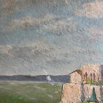 Rustic Seascape Oil Painting "Small Boat" Authentic French Artwork Holland Art Shop