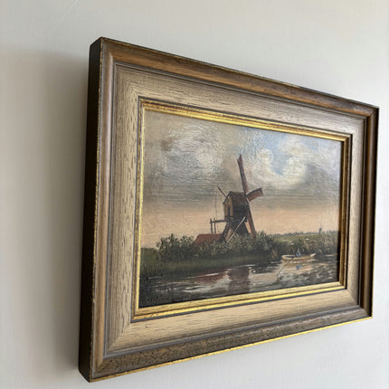 Classic Landscape Oil Painting "Old Windmill" Handcrafted Dutch Art Holland Art Shop