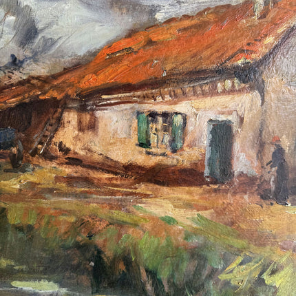 Refined Landscape Oil Painting "Thatched Cottage" Elegant Artwork Holland Art Shop