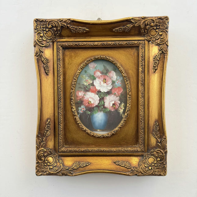 Expressive Floral Still Life Oil Painting "Flower Vase" Authentic Small Art Holland Art Shop