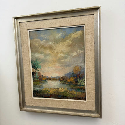 Authentic Landscape Oil Painting "Framed Painting" Rustic Art Holland Art Shop