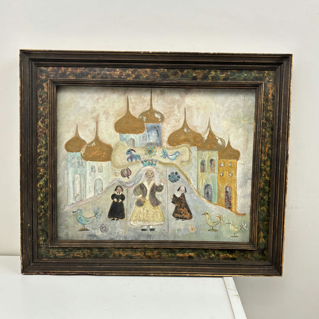 Authentic Figurative Oil Painting "Dome City" Refined Art Holland Art Shop