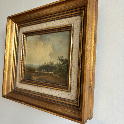 Detailed Landscape Oil Painting "Gilded Frame" Classic Small Art Holland Art Shop
