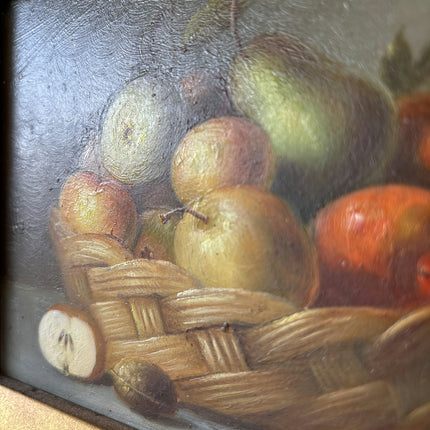 Traditional Oil Painting Still Life "Fruit Basket" Remarkable Small Art Holland Art Shop