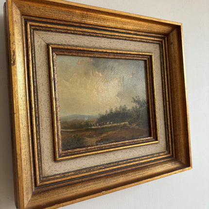 Detailed Landscape Oil Painting "Gilded Frame" Classic Small Art Holland Art Shop