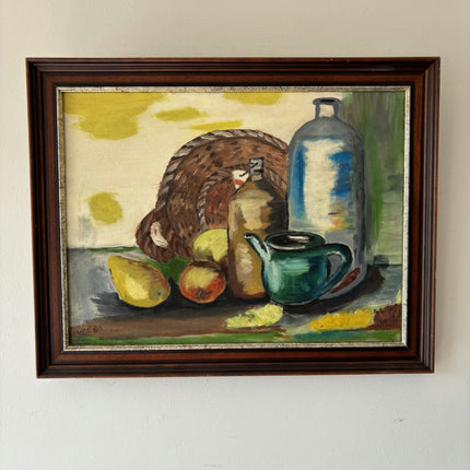 Handcrafted Still Life Oil Painting "Green Teapot" Traditional Art Holland Art Shop