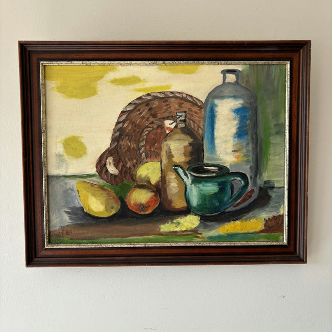 Handcrafted Still Life Oil Painting "Green Teapot" Traditional Art Holland Art Shop