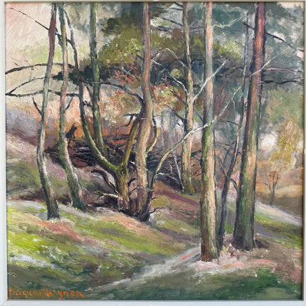 Expressive Landscape Oil Painting "Gnarled Trees" Rustic Art Holland Art Shop