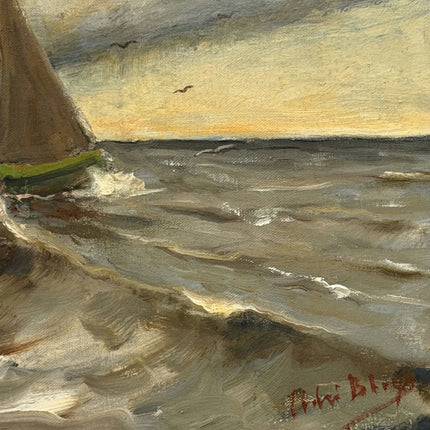 Expressive Seascape Oil Painting "Sailing Boats" Timeless Art Holland Art Shop