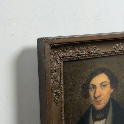 1850 Antique Portrait Oil Painting "Gentleman Portrait" 365 Art Holland Art Shop