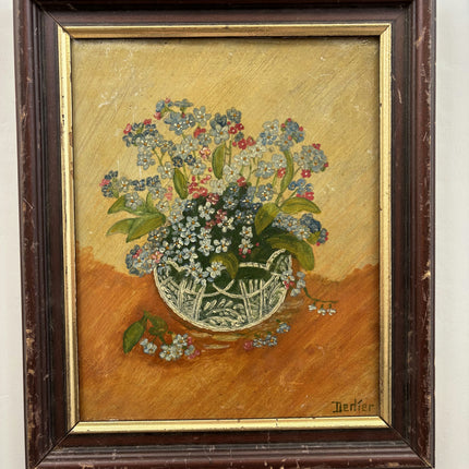 Original Flowery Still Life Oil Painting "Flower Vase" Timeless Small Artwork Holland Art Shop