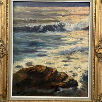 Timeless Seascape Oil Painting "Crashing Wave" Expressive Artwork Holland Art Shop