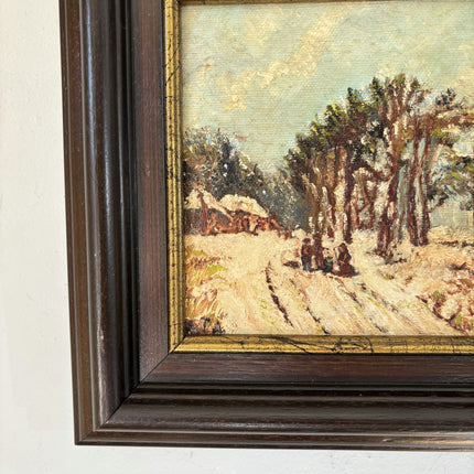 Wonderful Oil Painting Landscape "Tree Line" Original Small Artwork Holland Art Shop