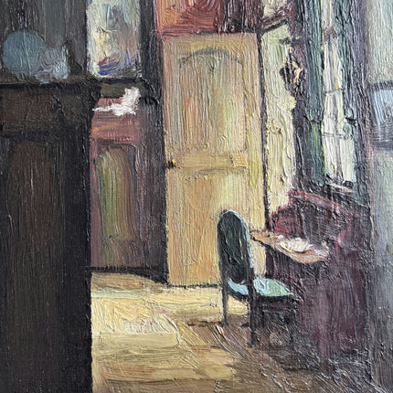Detailed Interior Oil Painting "Arched Doorway" Handcrafted Artwork Holland Art Shop