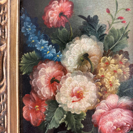 Expressive Flowery Still Life Oil Painting "Gilded Frame" Small Artwork Holland Art Shop