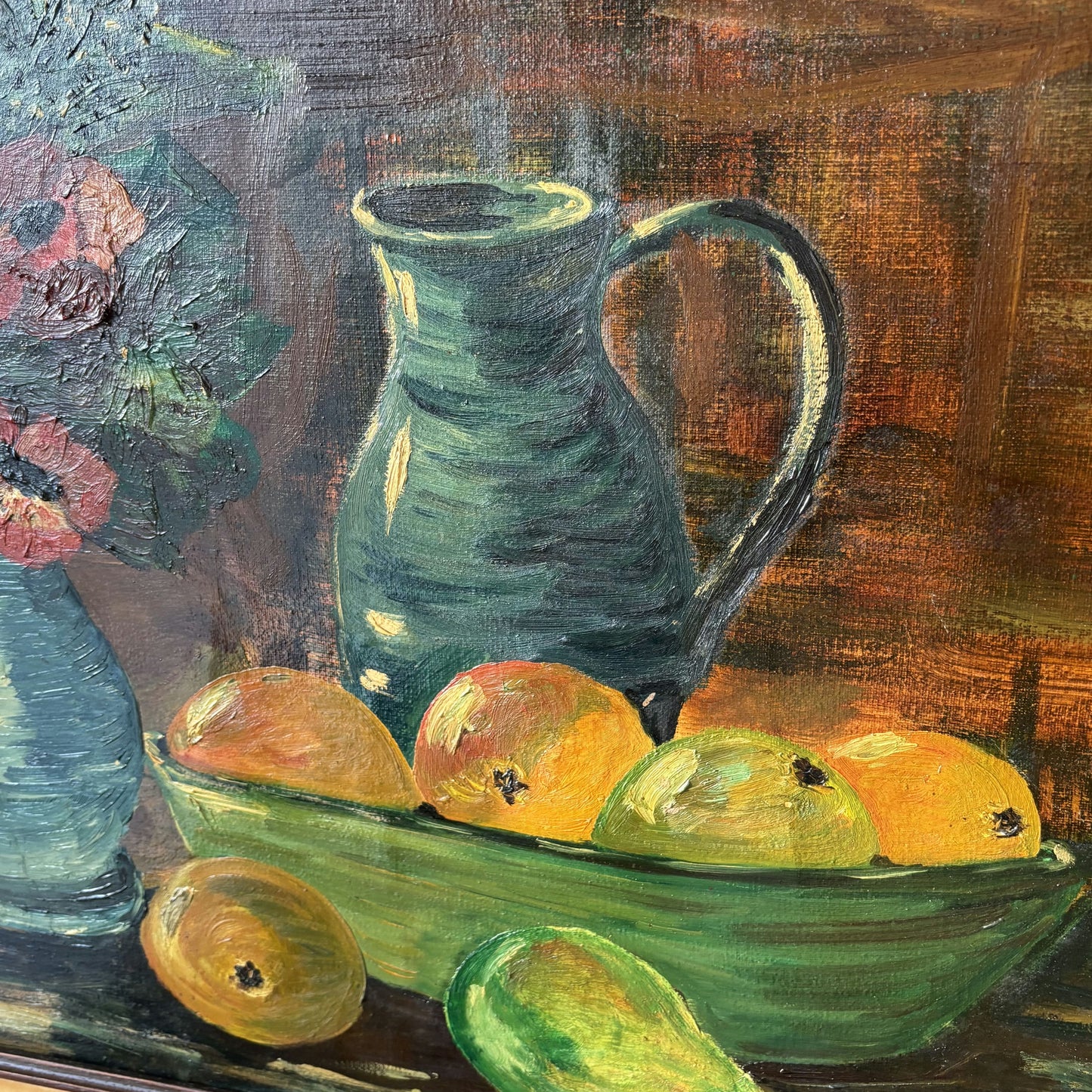 Traditional Still Life Oil Painting "Vase Of Flowers" Striking Large Artwork