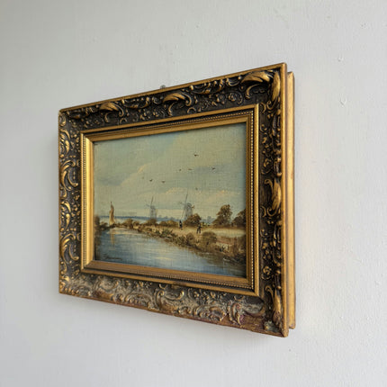 Handcrafted Seascape Oil Painting "Gilded Frame" Traditional Small Art Holland Art Shop