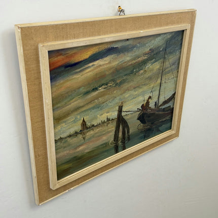 Original Scenery Oil Painting "Wooden Frame" Expressive Art Holland Art Shop