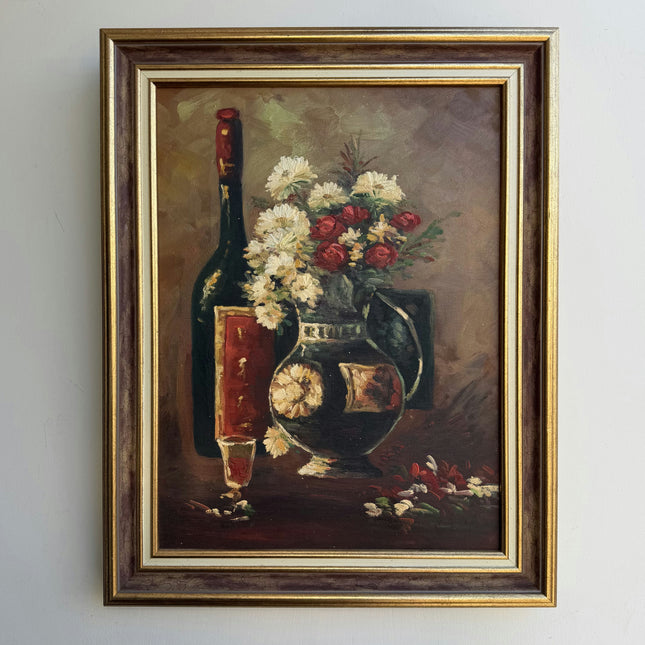 Handcrafted Floral Still Life Oil Painting "Flower Vase" Refined Art Holland Art Shop