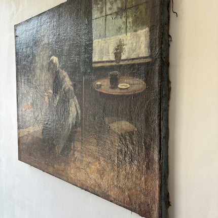 Refined Interior Oil Painting "Seated Woman" Rustic Art Holland Art Shop