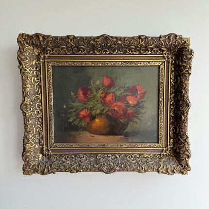 Expressive Floral Still Life Oil Painting "Ornate Frame" Timeless Artwork Holland Art Shop