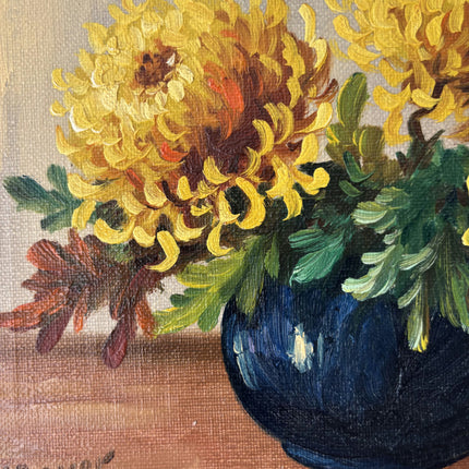 Traditional Floral Still Life Oil Painting "Yellow Bouquet" Refined Small Art Holland Art Shop