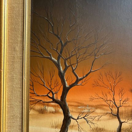 Original Landscape Oil Painting "Framed Painting" Vintage Art Holland Art Shop