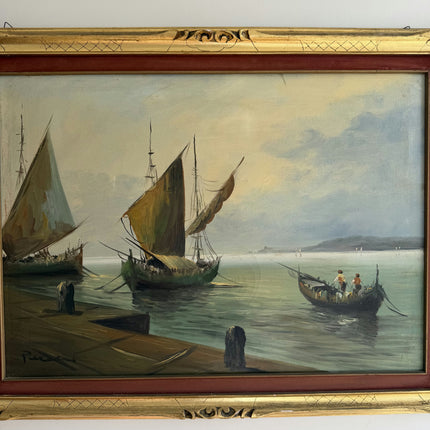 Refined Seascape Oil Painting "Sailing Boat" Classic Large Artwork Holland Art Shop