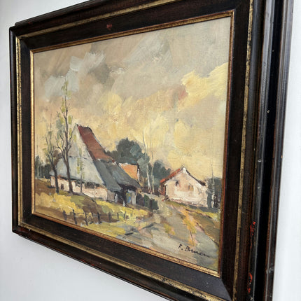 Timeless Landscape Oil Painting "Thatched Roof" Handcrafted Art Holland Art Shop