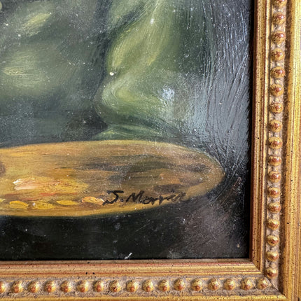 Timeless Portrait Oil Painting "Seated Painter" Original Small Artwork Holland Art Shop