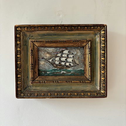 Authentic Seascape Oil Painting "Sailing Ship" Refined Dutch Art Holland Art Shop