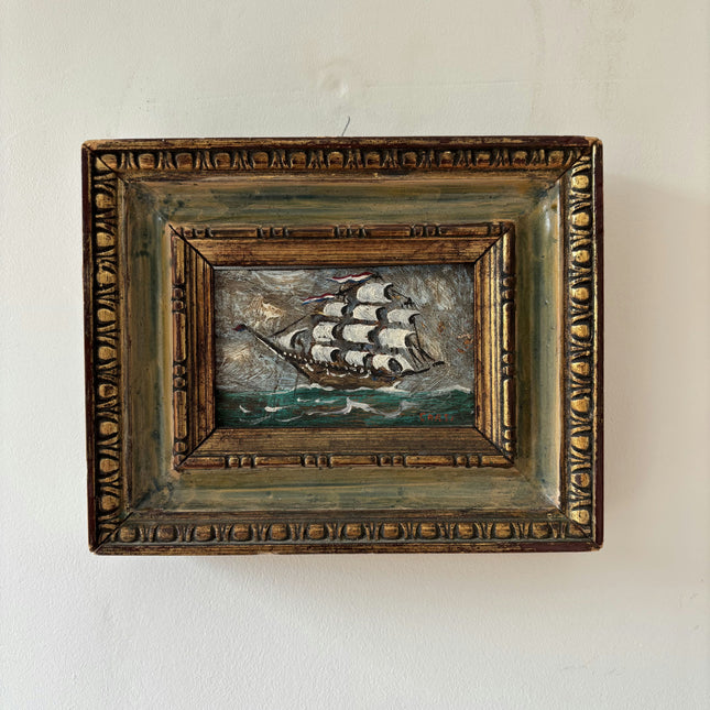 Authentic Seascape Oil Painting "Sailing Ship" Refined Dutch Art Holland Art Shop
