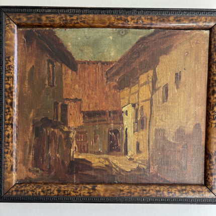 Detailed Cityscape Oil Painting "Framed Painting" Elegant Small Artwork Holland Art Shop