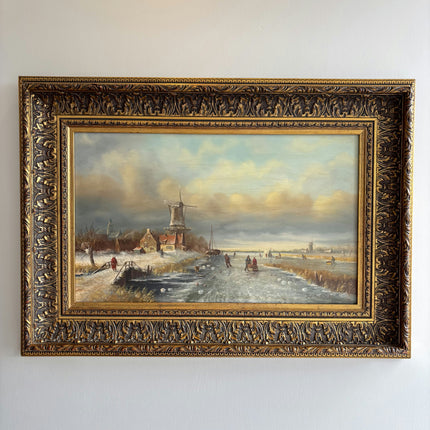 Traditional Winter Landscape Oil Painting "Framed Painting" Timeless Art Holland Art Shop