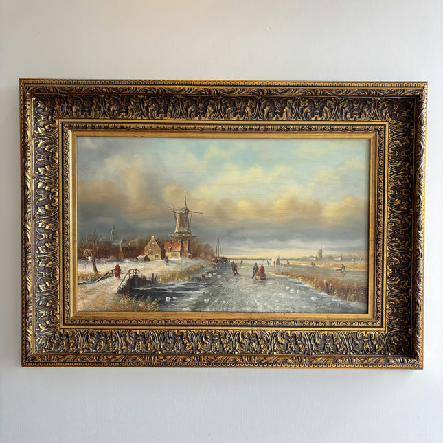 Traditional Winter Landscape Oil Painting "Framed Painting" Timeless Art Holland Art Shop